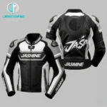 Silver Apex Racing Leather Jacket
