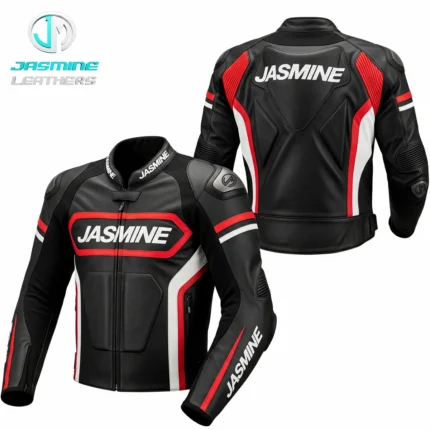Red Vector Racing Leather Jacket