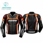 Orange Surge Racing Leather Jacket