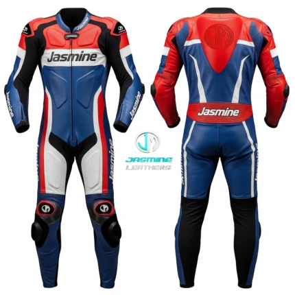 Velocity Blue Racing Leather Suit