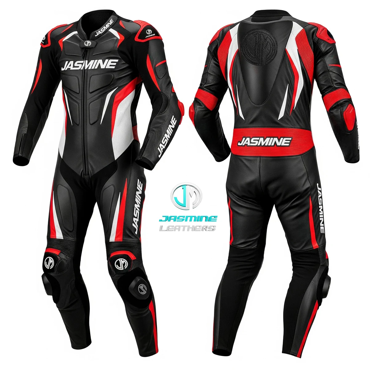 Jasmine Leathers Falcon Racing Leather Suit — front and back