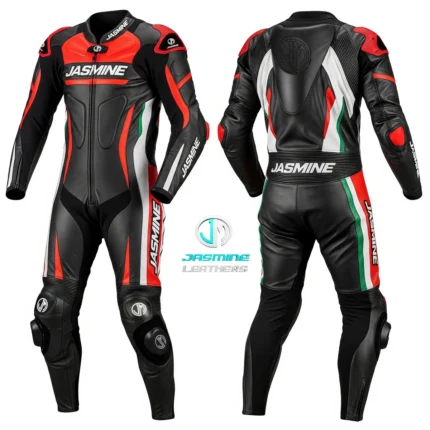 Tricolour Flash Racing Leather Suit