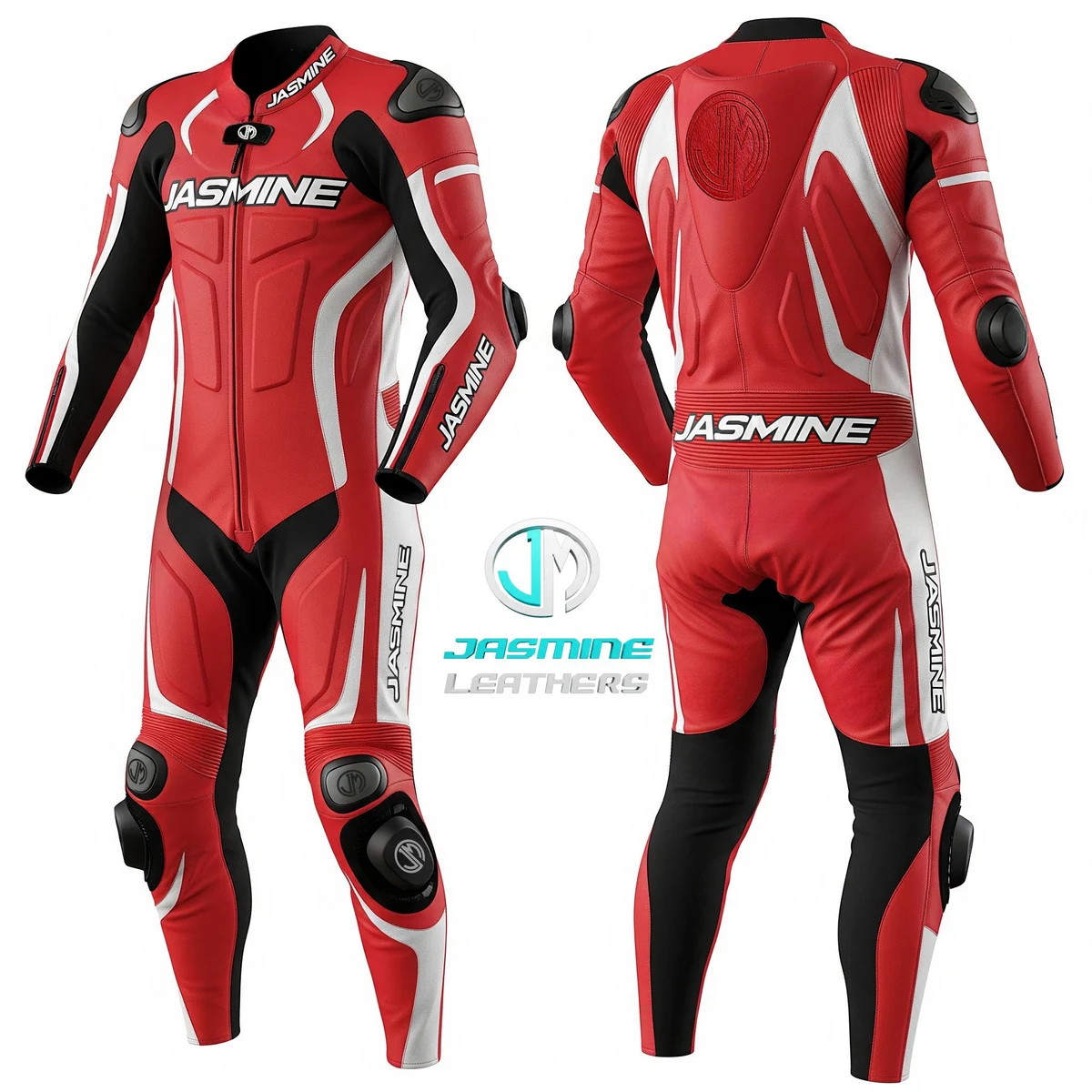 jasmine-jls-056-ruby Ruby Racing Leather Suit - Image 1