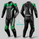 Green Apex Racing Leather Suit