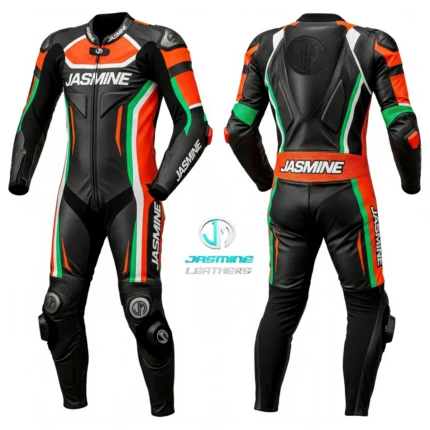 Orange Surge Racing Leather Suit