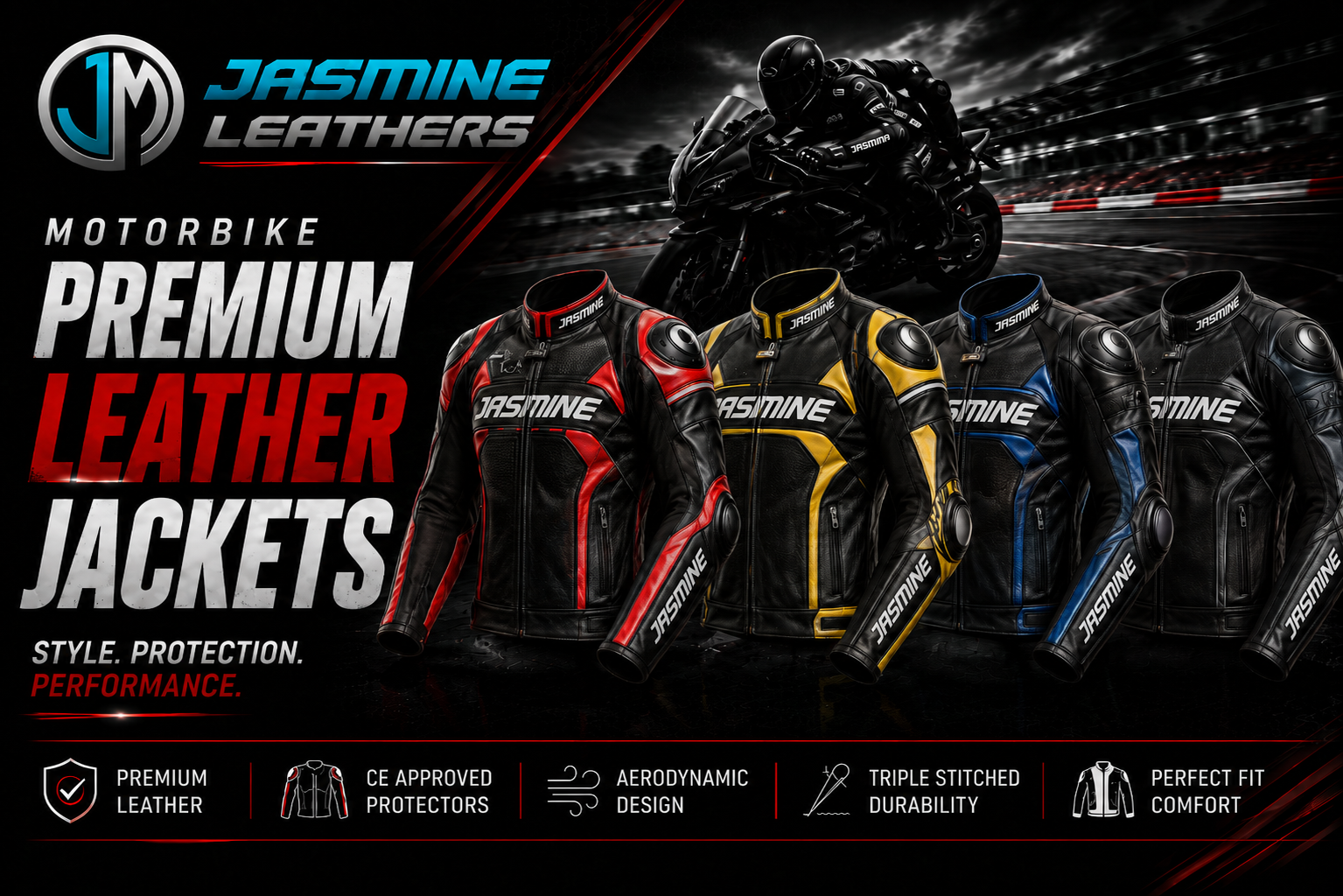 Jasmine Leathers Racing Jackets collection
